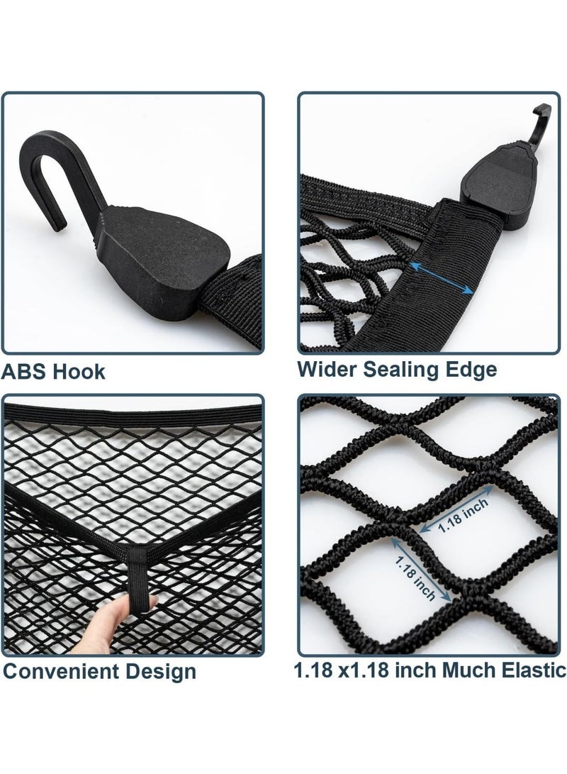 jaexest Truck Bed Cargo Net Organizer – Elastic Envelope Style Rear Trunk Mesh Cargo Net with ABS Hooks for Pickup Truck, SUV, and Car Accessories - Image 4